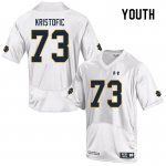 Notre Dame Fighting Irish Youth Andrew Kristofic #73 White Under Armour Authentic Stitched College NCAA Football Jersey YZR5499OR